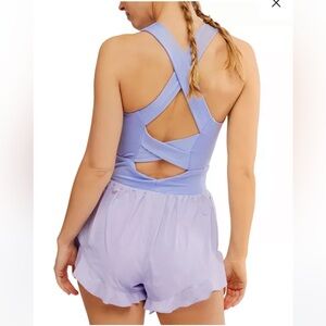NWT FP Free People Movement Breathless Sleeveless Romper - Twilight Violet